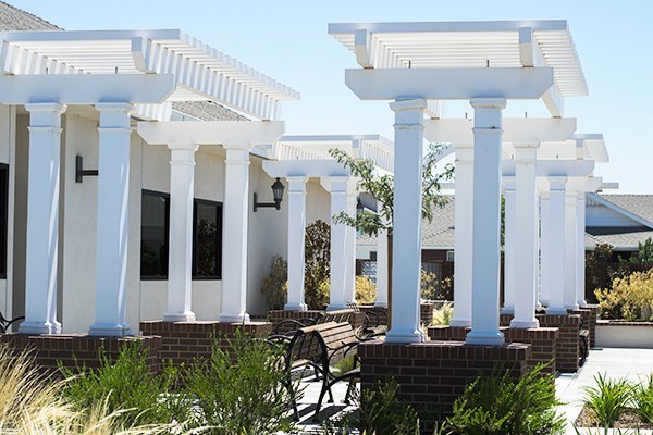 Benches outside of ADAKC Rose Lazzerini Campus