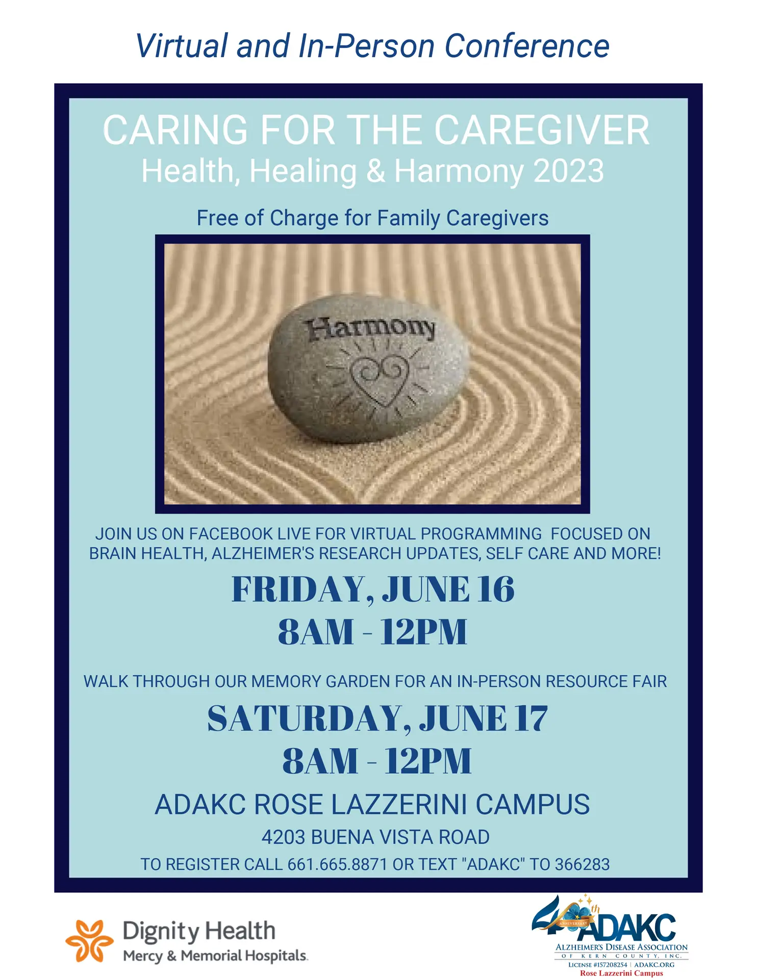Caring for the Caregiver 2023 flyer